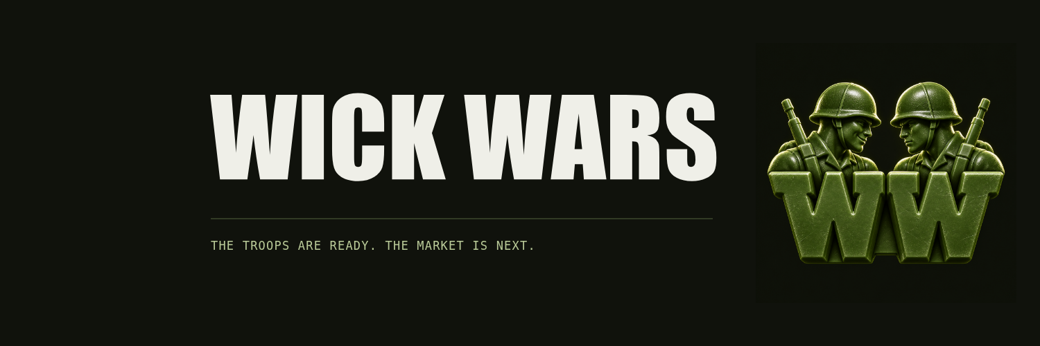 Wick Wars social header with WW badge and official display lettering